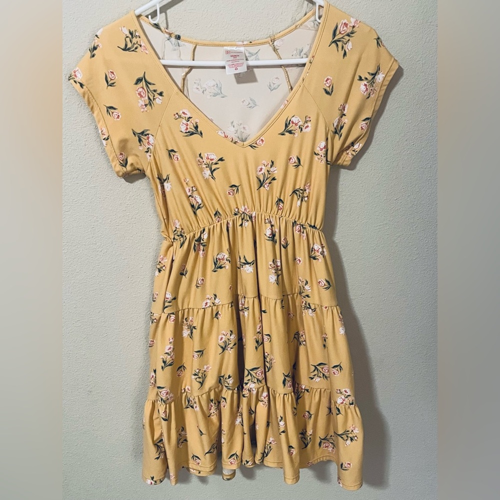 Yellow babydoll dress